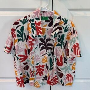 Multicolor Tropical Print Women’s Shirt